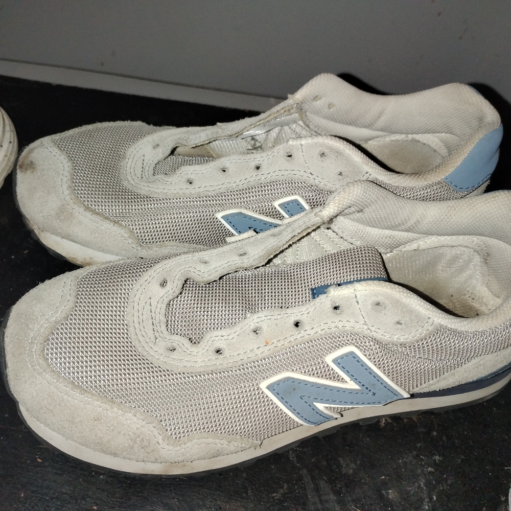 Worn ALOT New Balance Gray and Blue Sneakers